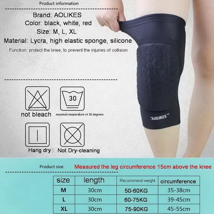 AOLIKES 688 Knee Support Knee Pad Pelindung Lutut Dekker Deker Futsal