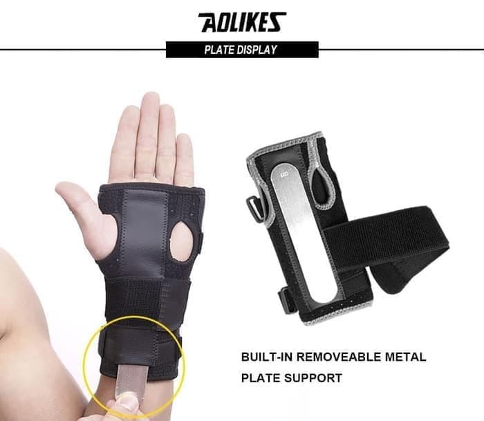 AOLIKES Wrist Brace Support Sport WristBand Steel Splint Aolikes 1 Pcs